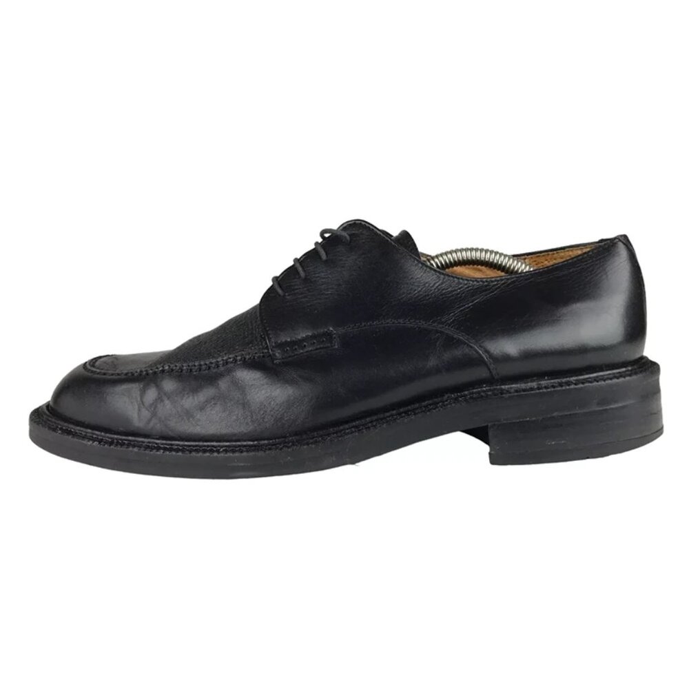 BrassBoot Mens Black 93687-01-SY Round Toe Lace Up Oxford Dress Shoes Size 9.5 - Picture 2 of 9